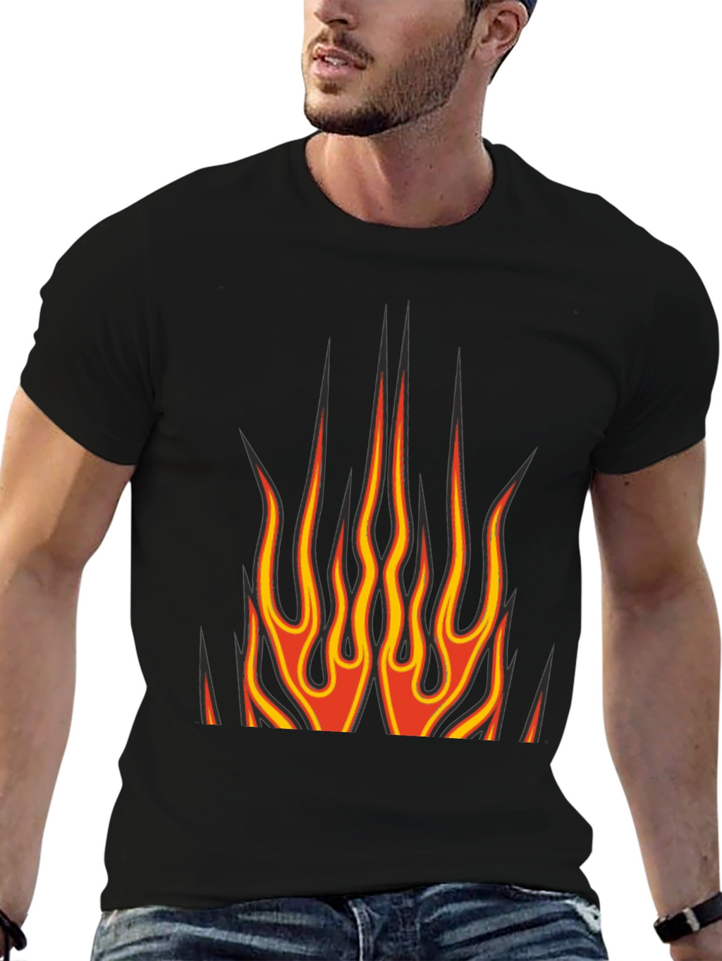 Flame Graphic T-Shirt - Bold Design