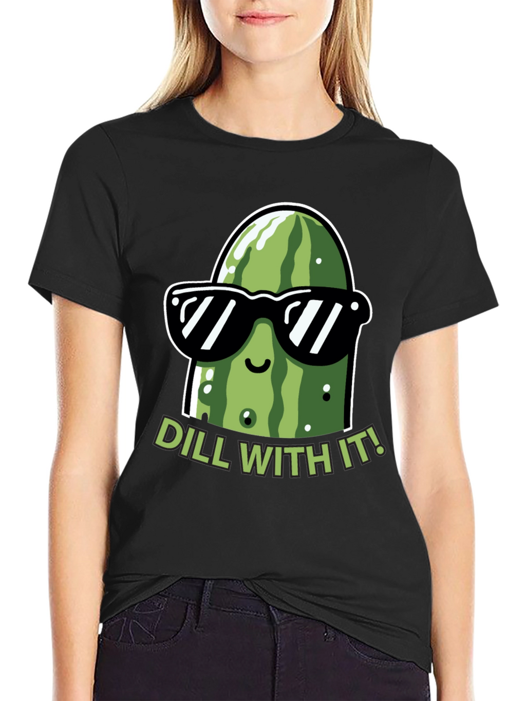 Dill With It! Funny Pickle Graphic T-Shirt