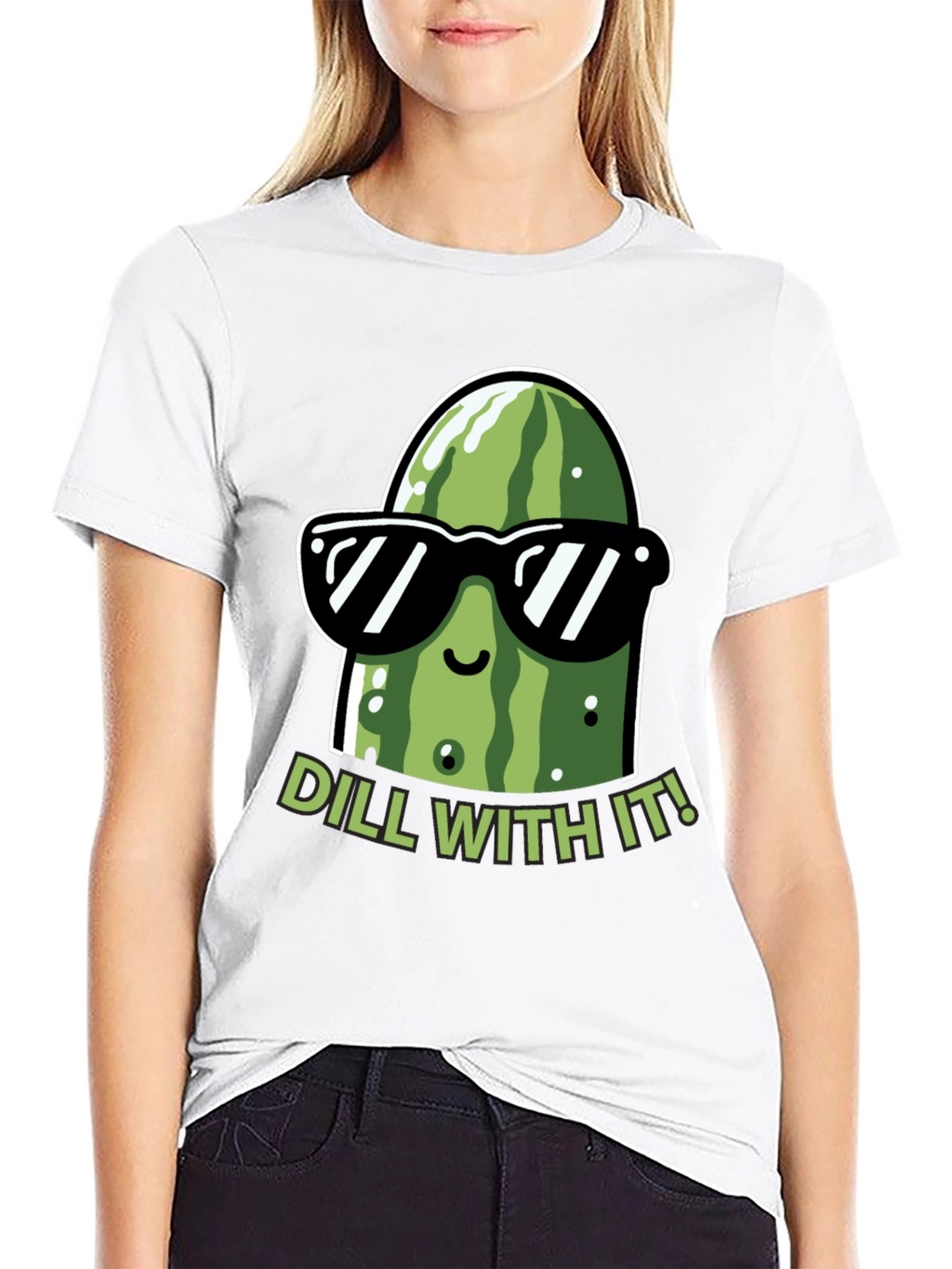 Dill With It! Funny Pickle Graphic T-Shirt