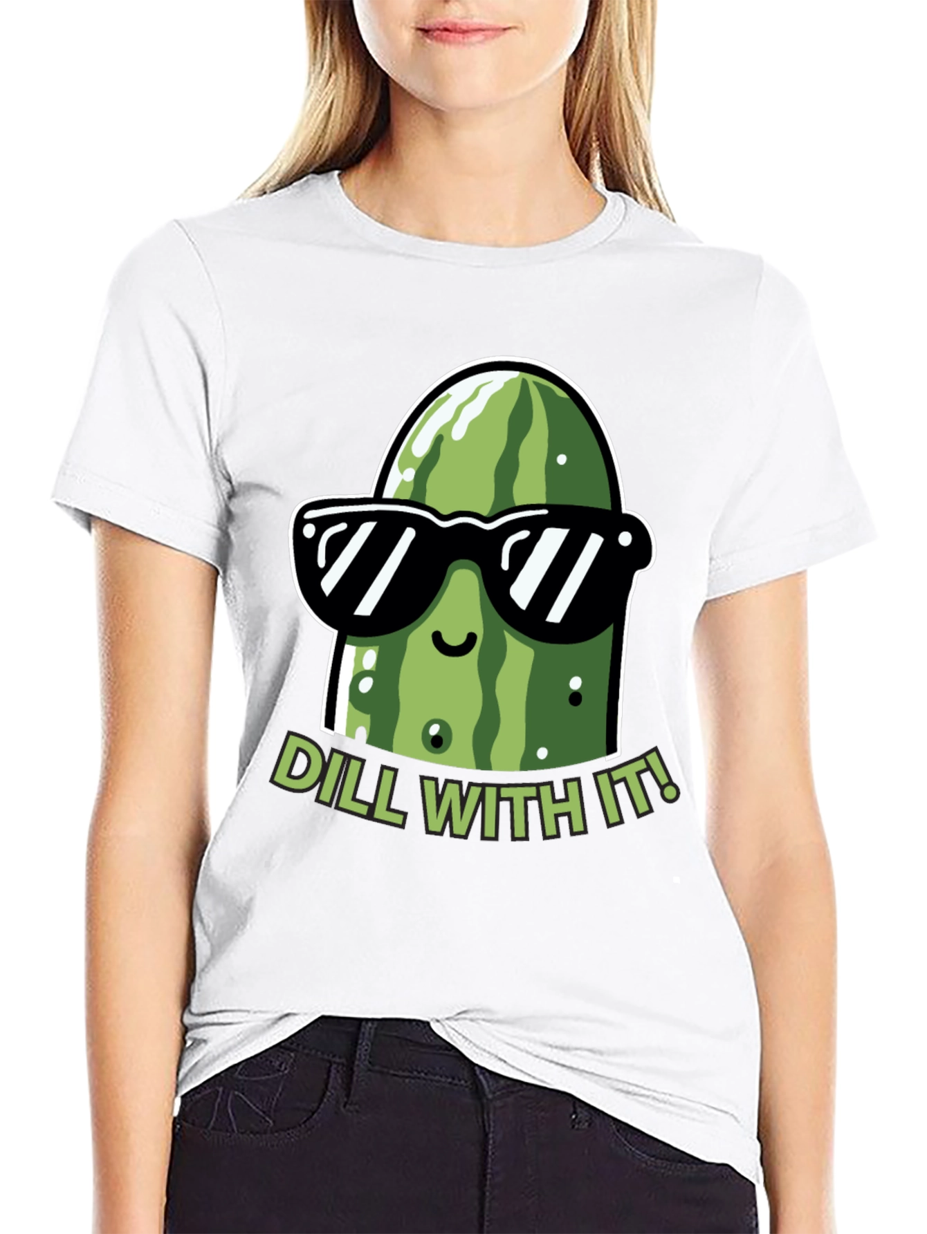 Dill With It! Funny Pickle Graphic T-Shirt