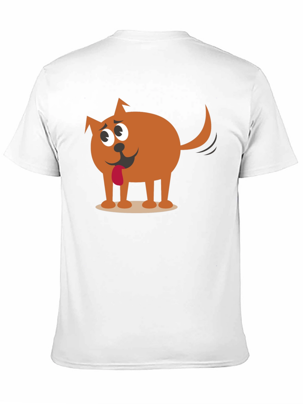 Funny Cartoon Dog Graphic Black T-Shirt