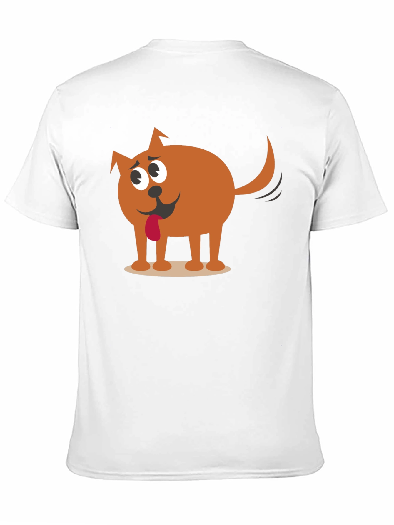Funny Cartoon Dog Graphic Black T-Shirt