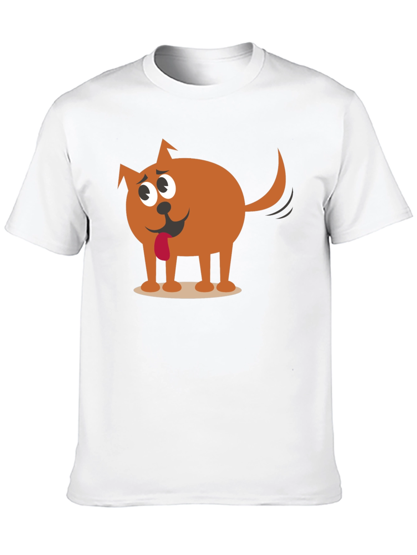 Funny Cartoon Dog Graphic Black T-Shirt