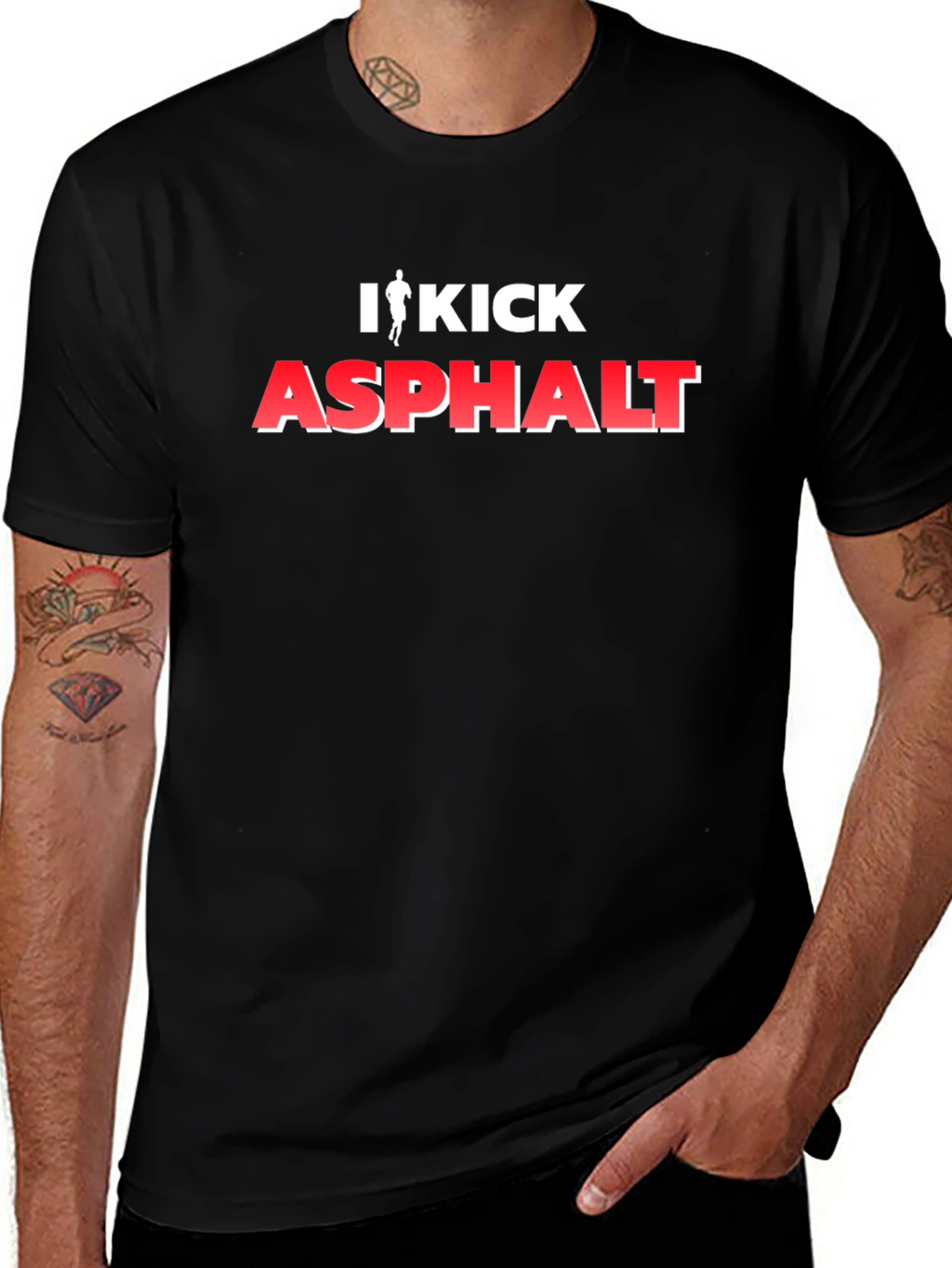 I Kick Asphalt Graphic T-Shirt - Black