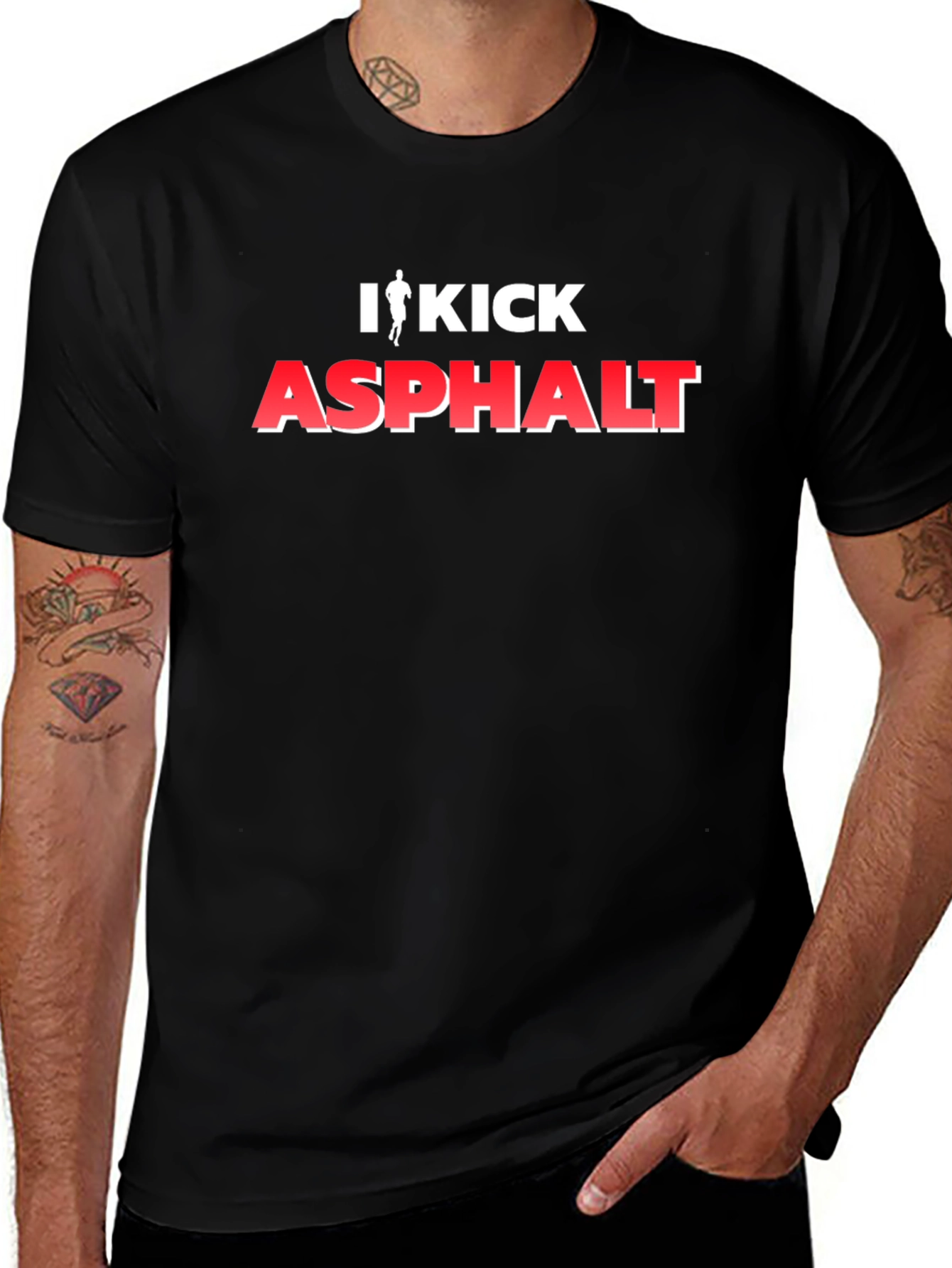 I Kick Asphalt Graphic T-Shirt - Black