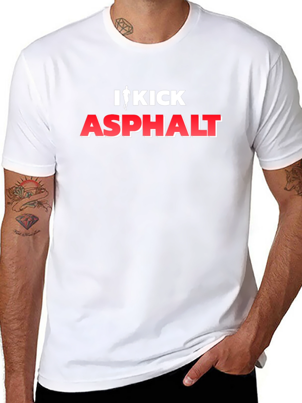I Kick Asphalt Graphic T-Shirt - Black