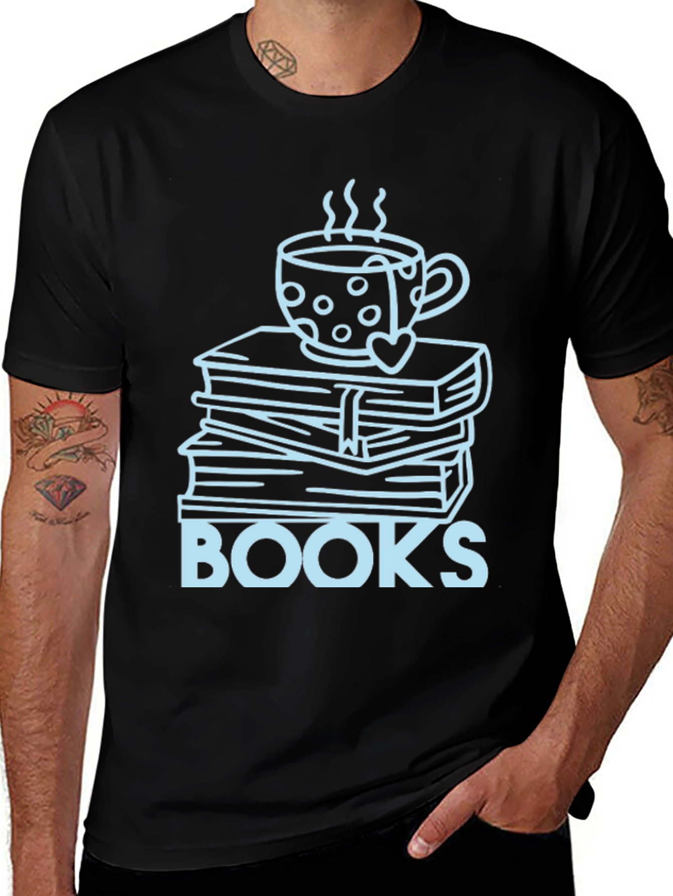 Books & Coffee T-Shirt - Cozy Reader Apparel