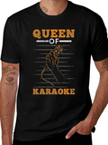 Queen of Karaoke Graphic Tee - Black