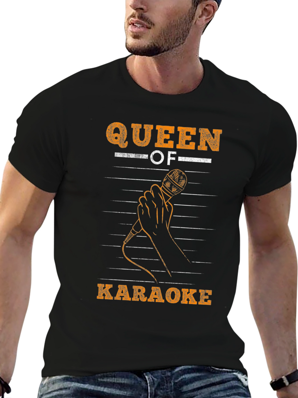 Queen of Karaoke Graphic Tee - Black
