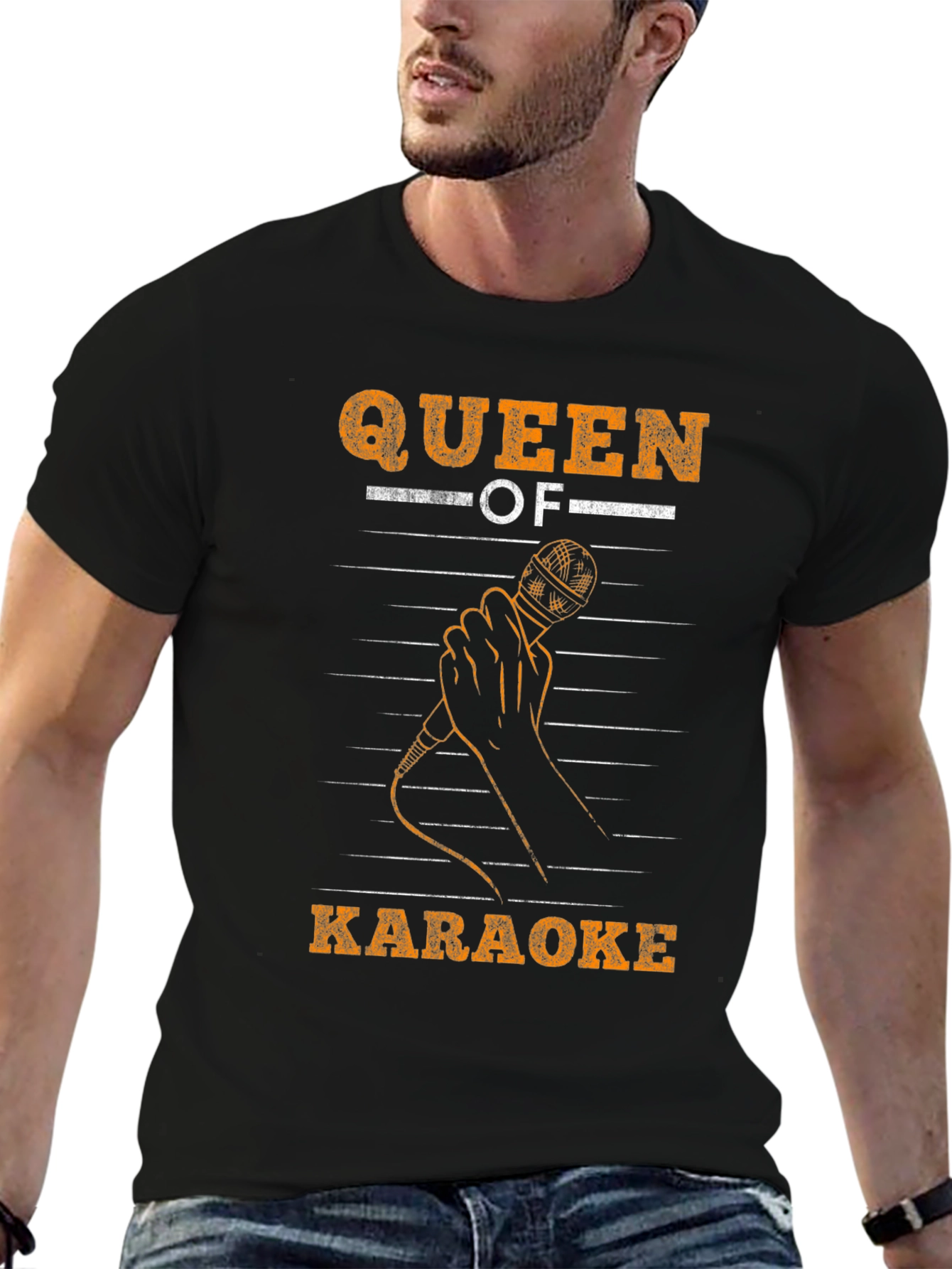 Queen of Karaoke Graphic Tee - Black