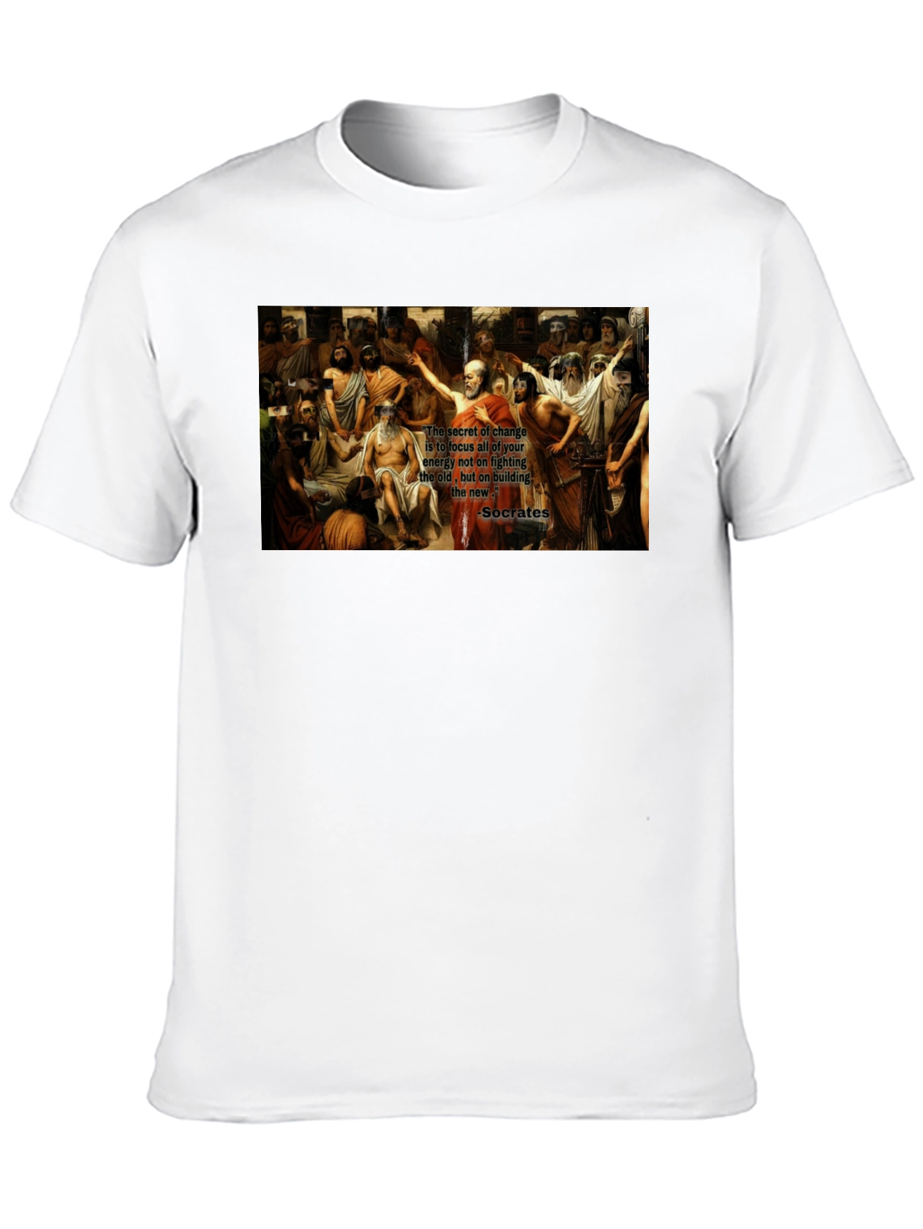 Socrates Quote T-Shirt - Change Focus