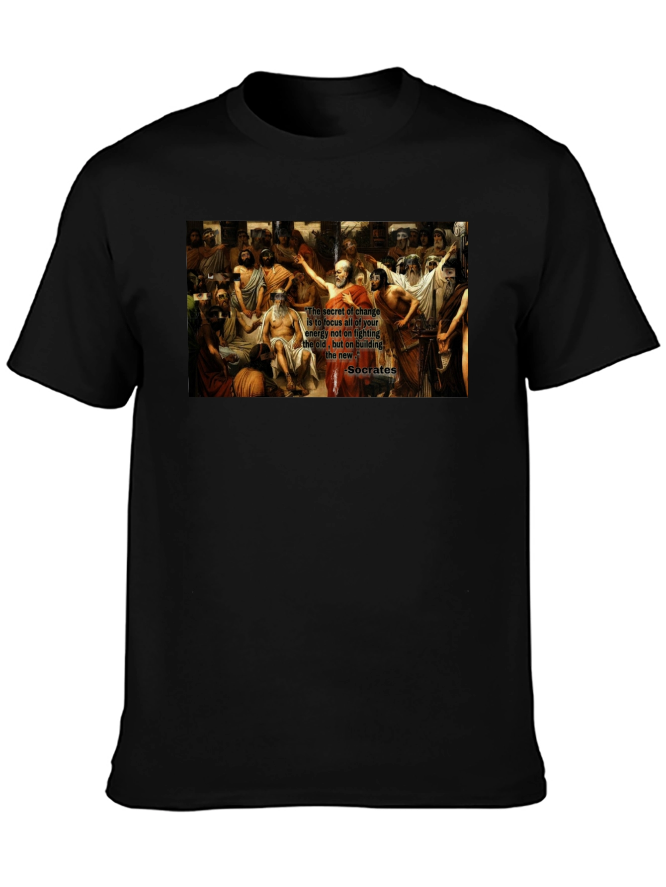 Socrates Quote T-Shirt - Change Focus