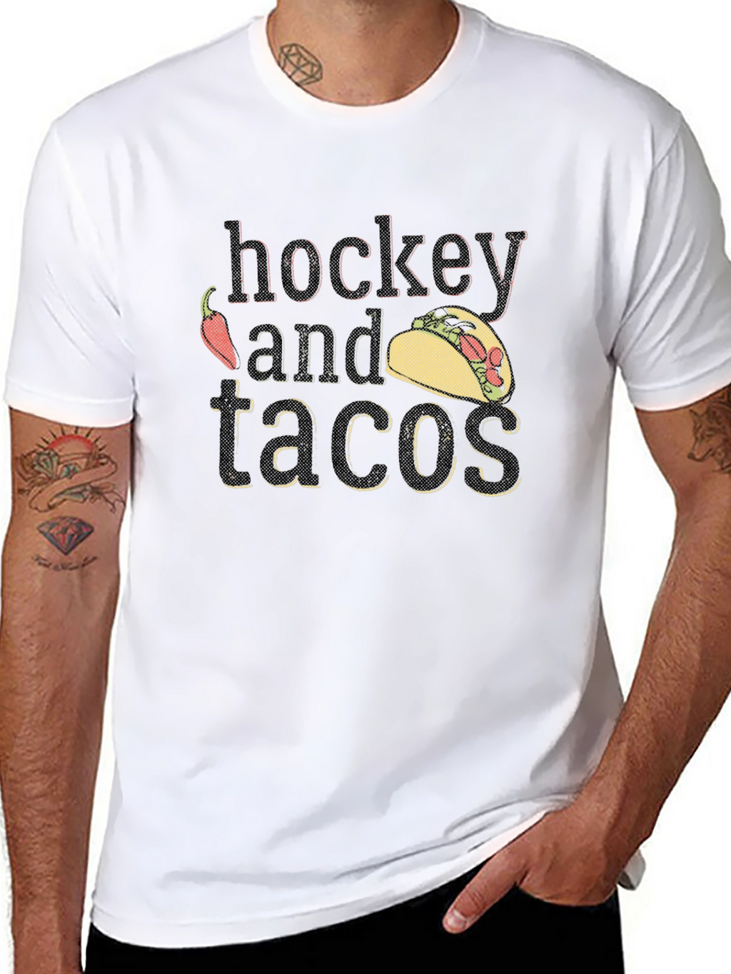 Hockey and Tacos Graphic Tee