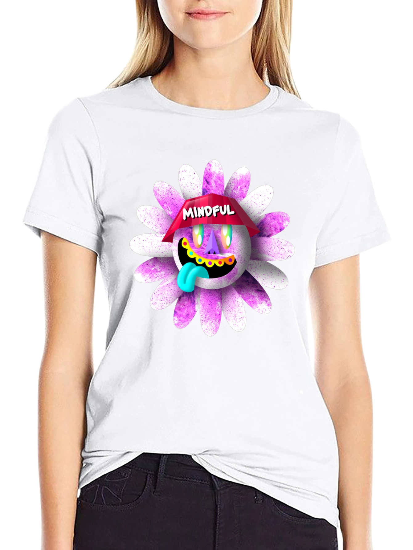 Mindful Graphic T-Shirt - Unique Daisy Design