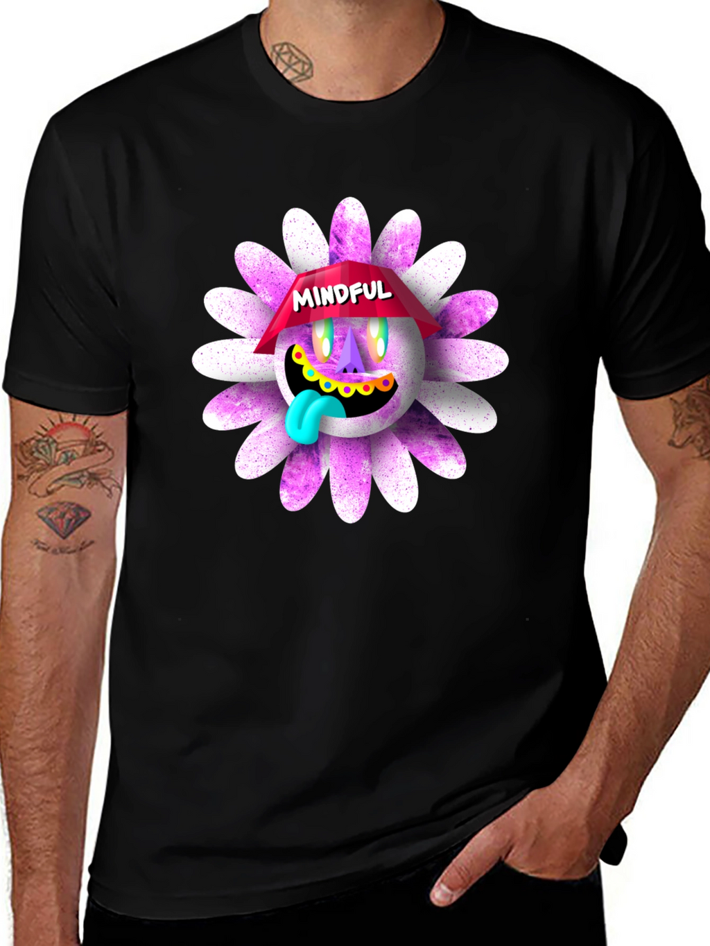Mindful Graphic T-Shirt - Unique Daisy Design