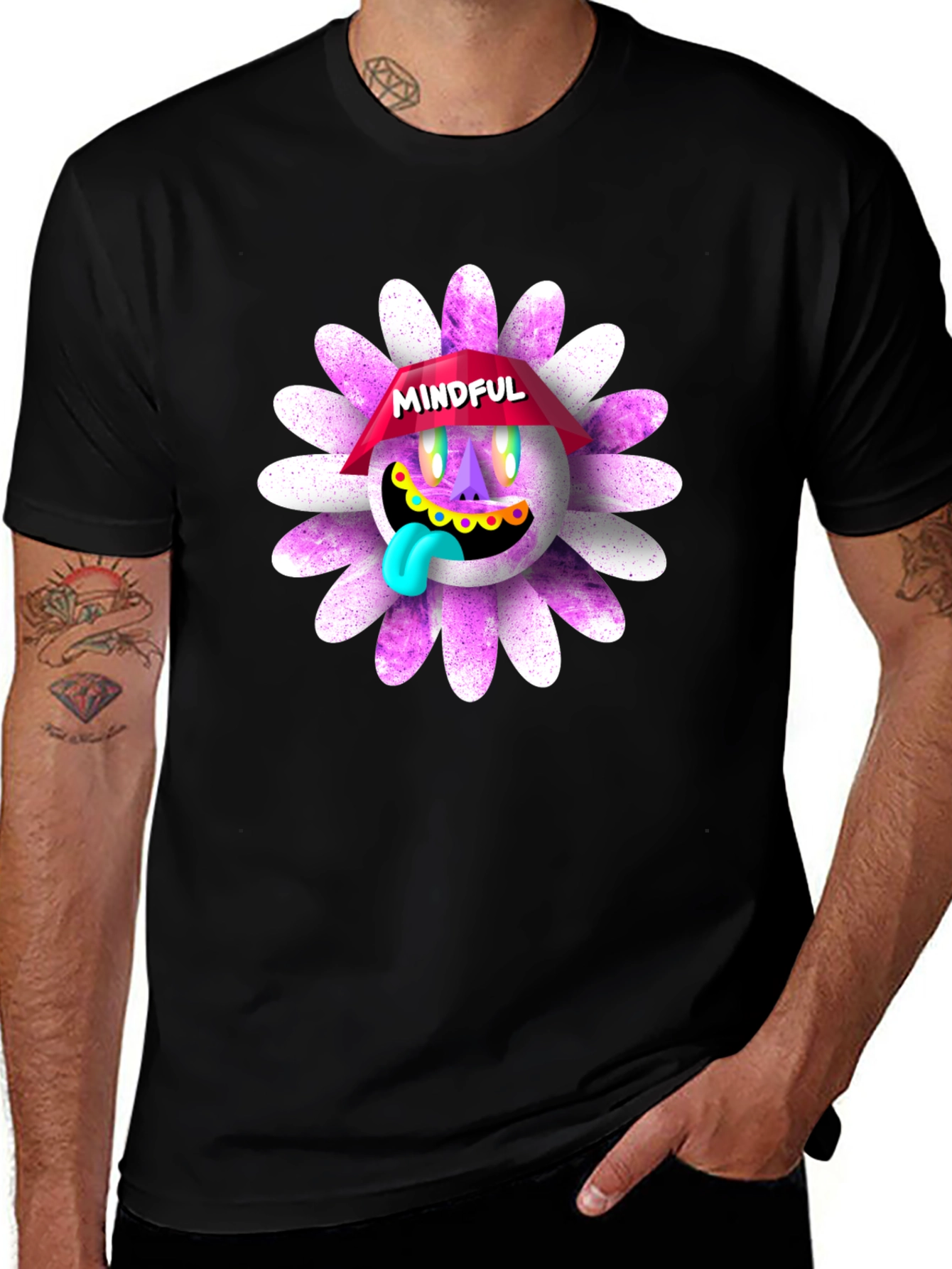 Mindful Graphic T-Shirt - Unique Daisy Design
