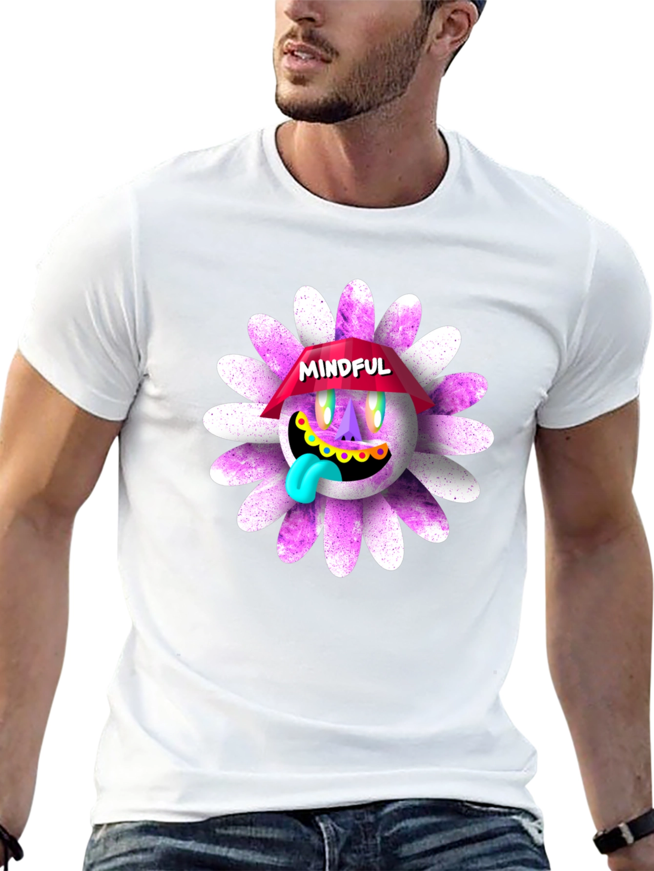 Mindful Graphic T-Shirt - Unique Daisy Design