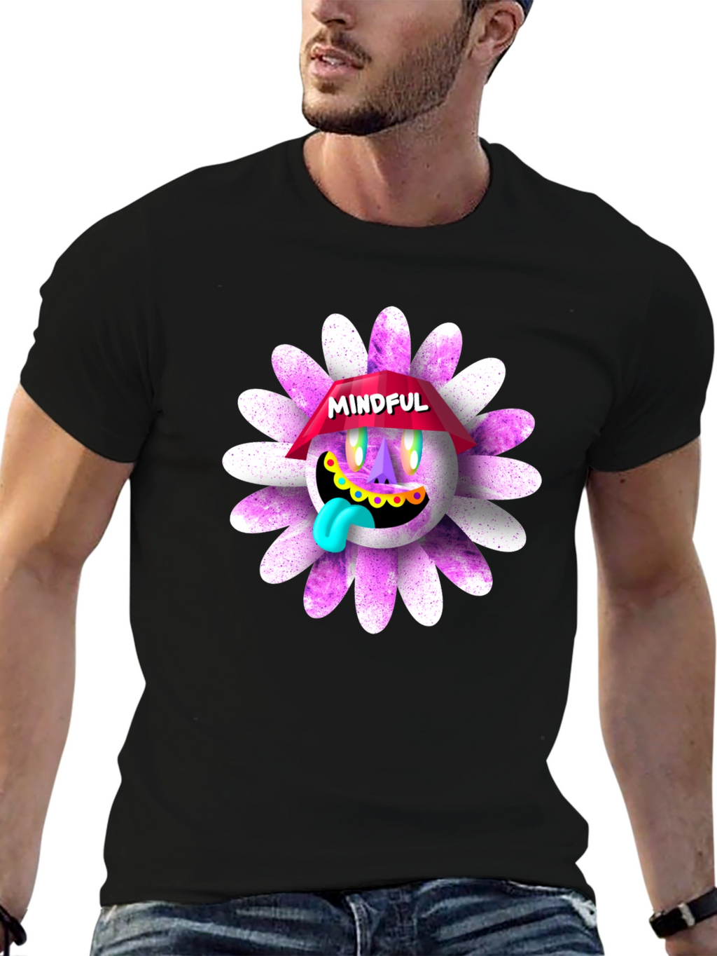 Mindful Graphic T-Shirt - Unique Daisy Design