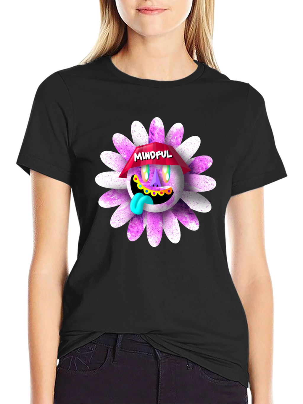 Mindful Graphic T-Shirt - Unique Daisy Design