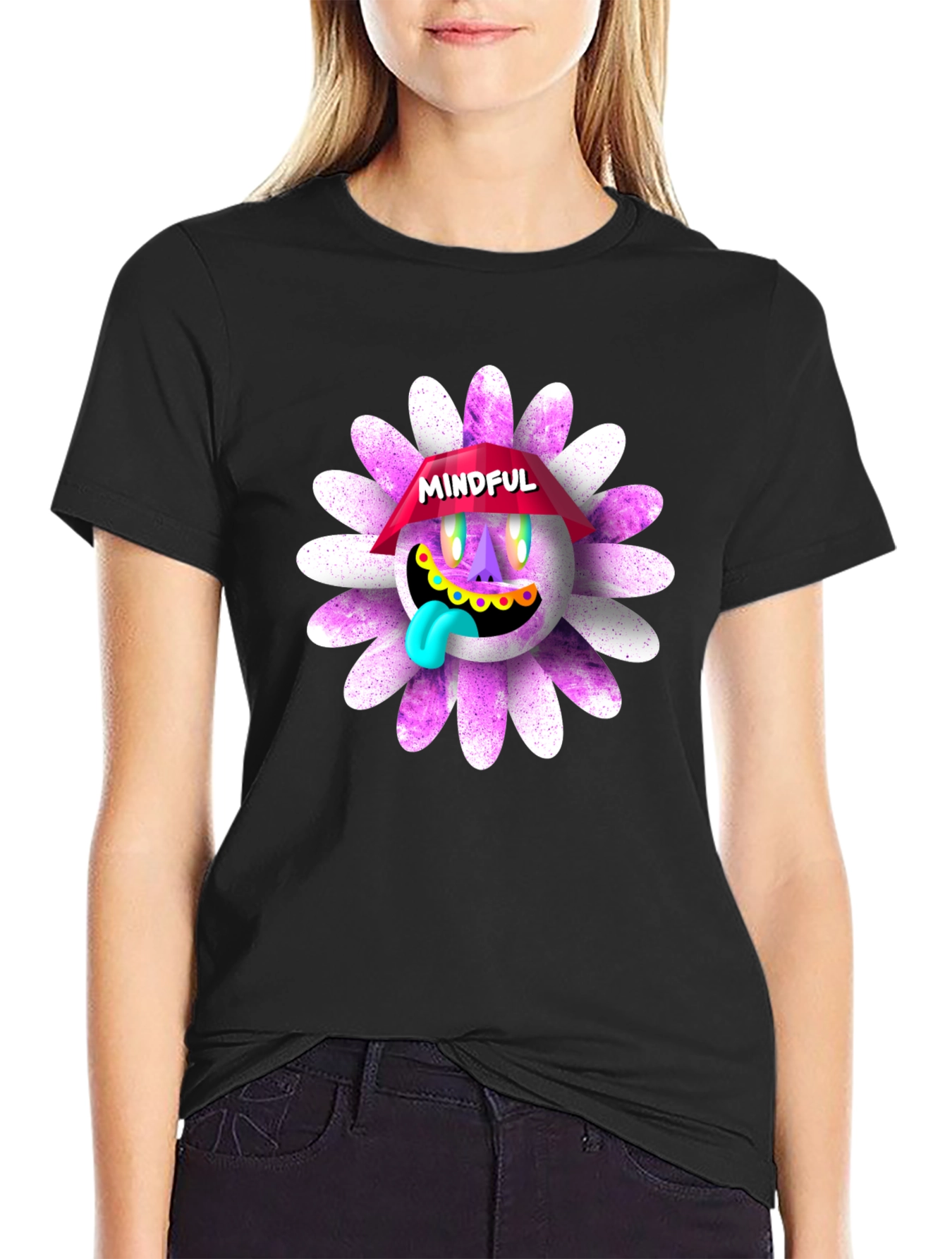 Mindful Graphic T-Shirt - Unique Daisy Design