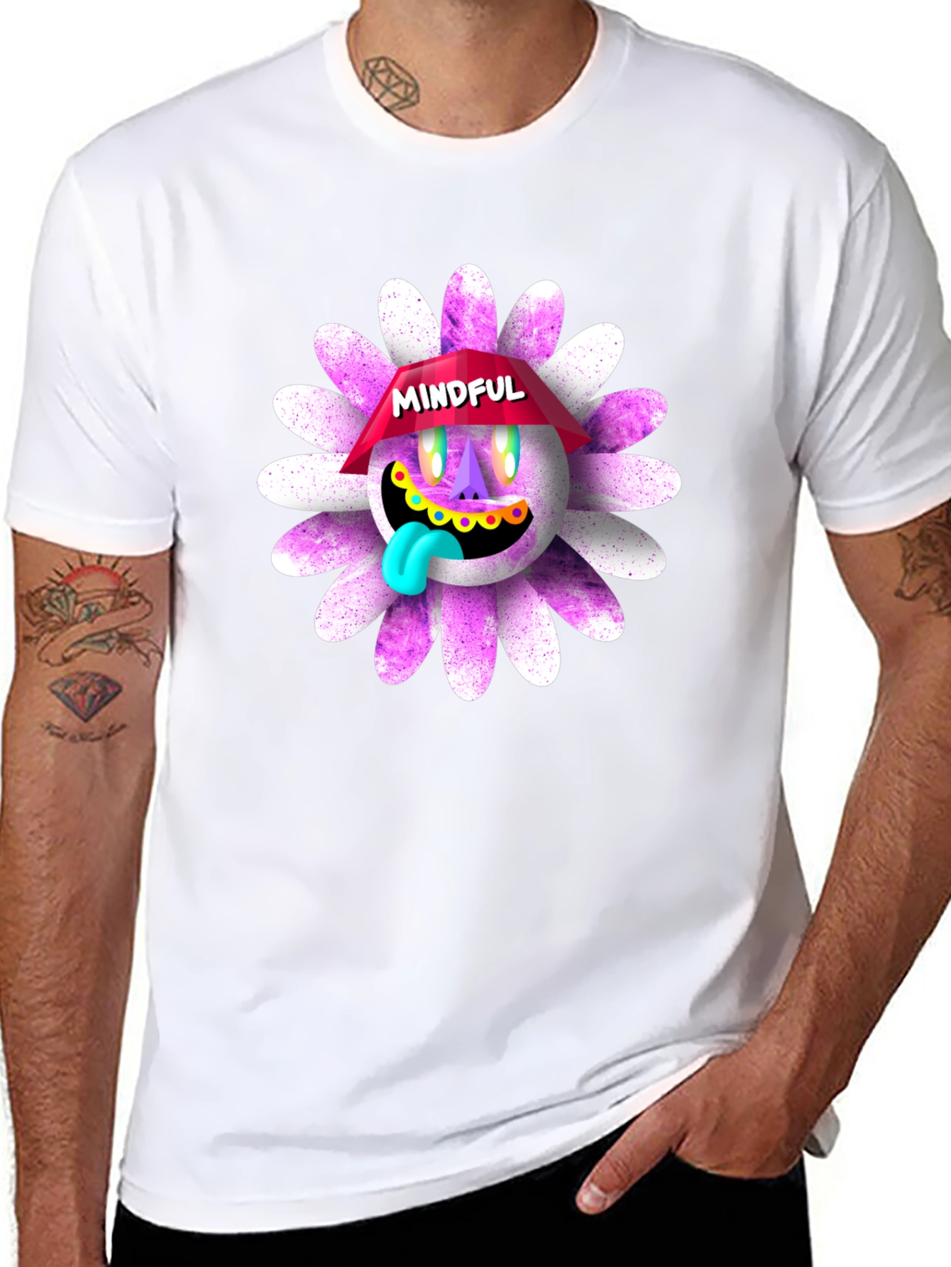 Mindful Graphic T-Shirt - Unique Daisy Design