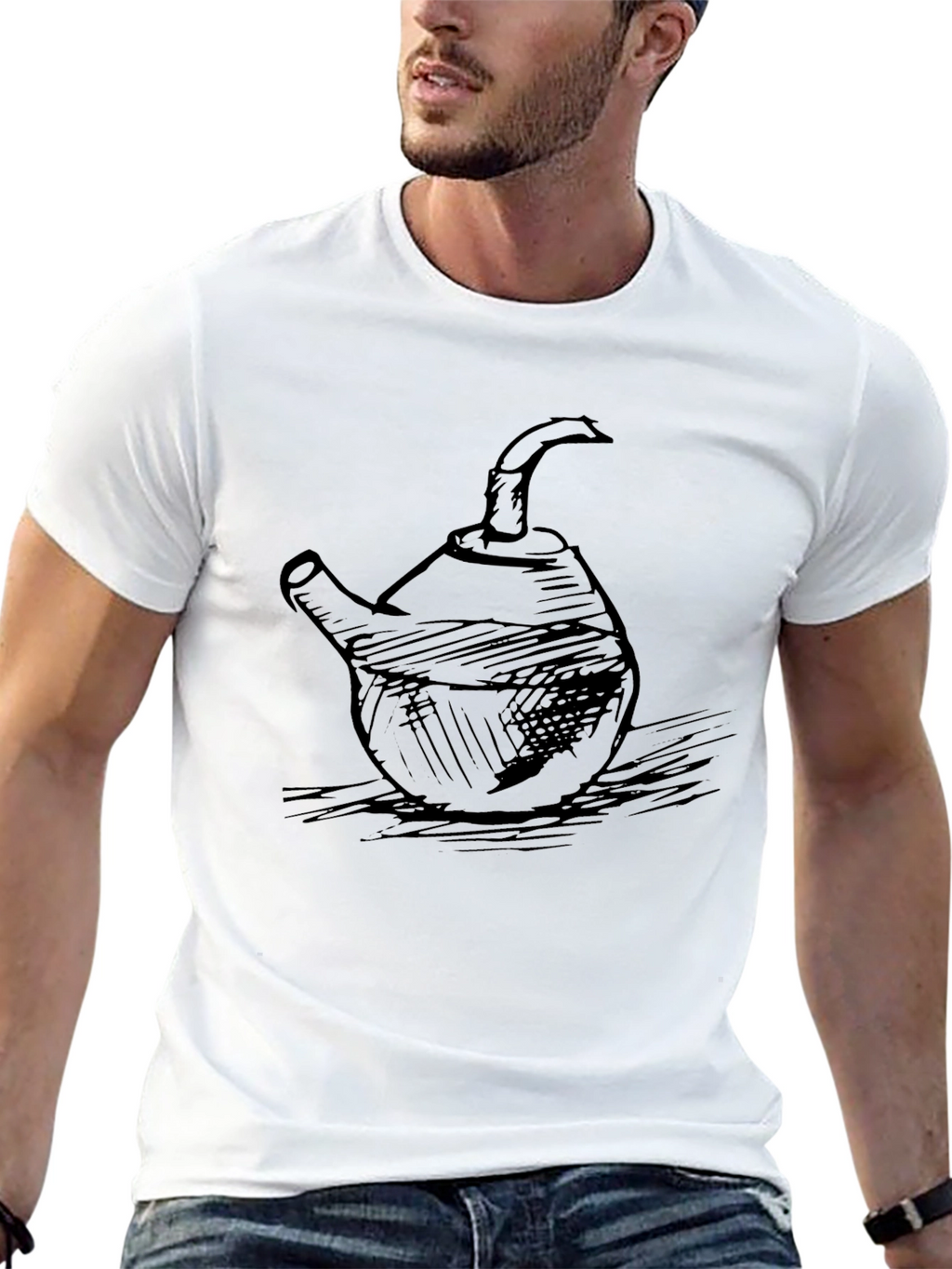 Teapot Graphic Tee - Mens Black T-Shirt