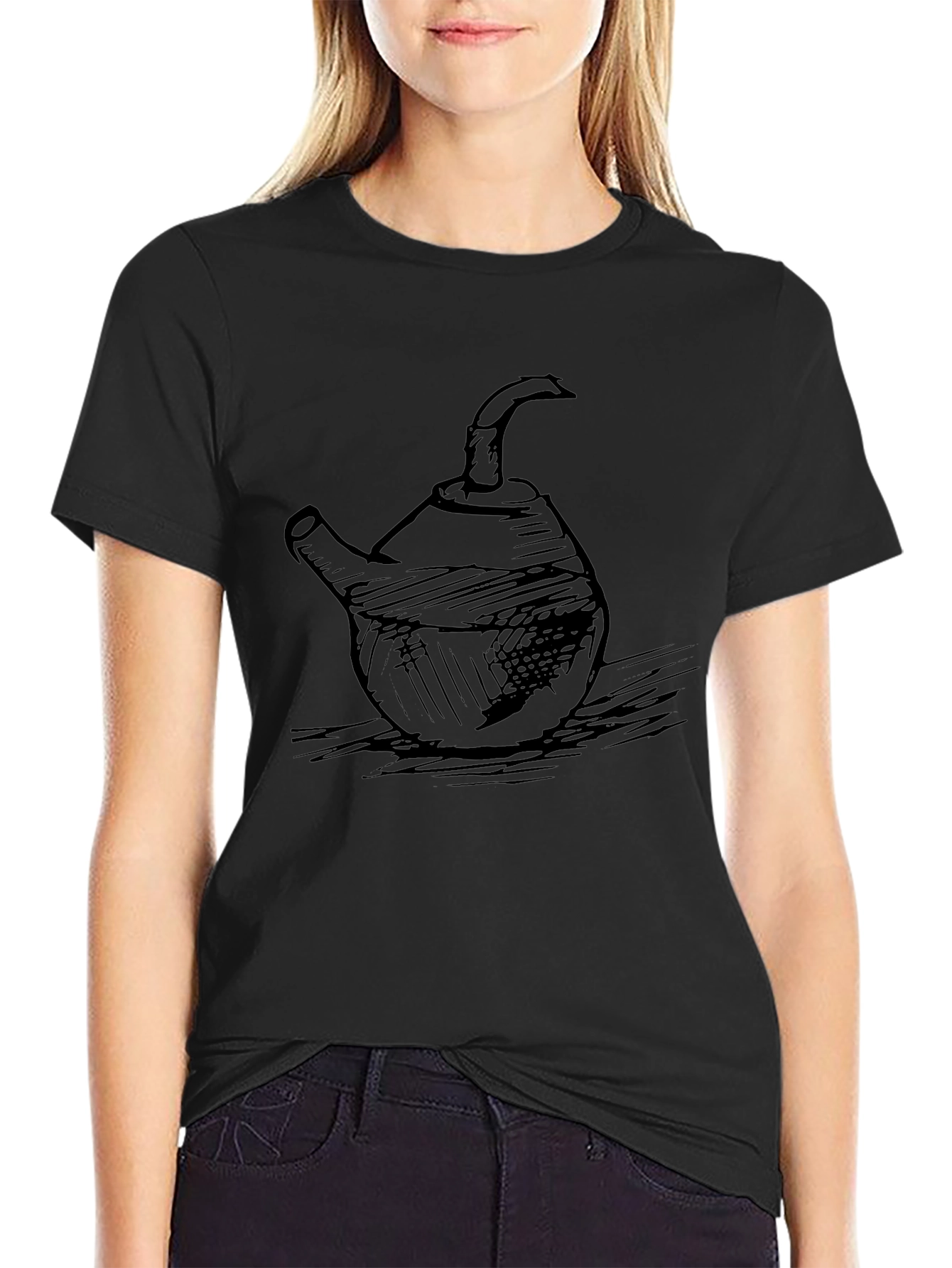 Teapot Graphic Tee - Mens Black T-Shirt