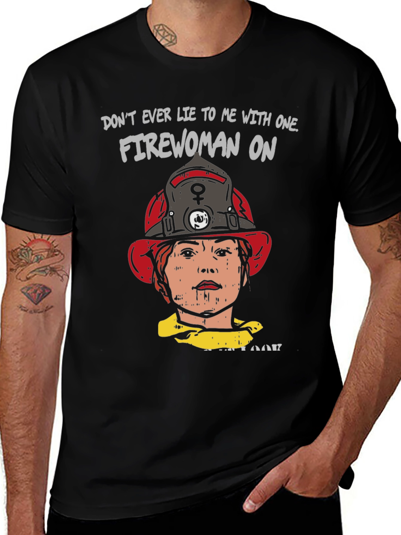 Firewoman Graphic Tee - Bold Statement T-Shirt