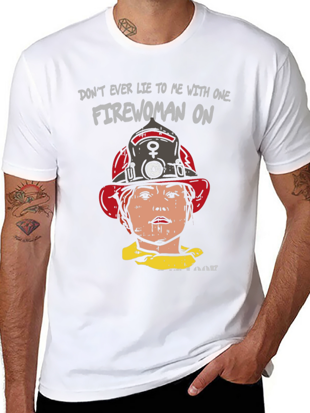 Firewoman Graphic Tee - Bold Statement T-Shirt