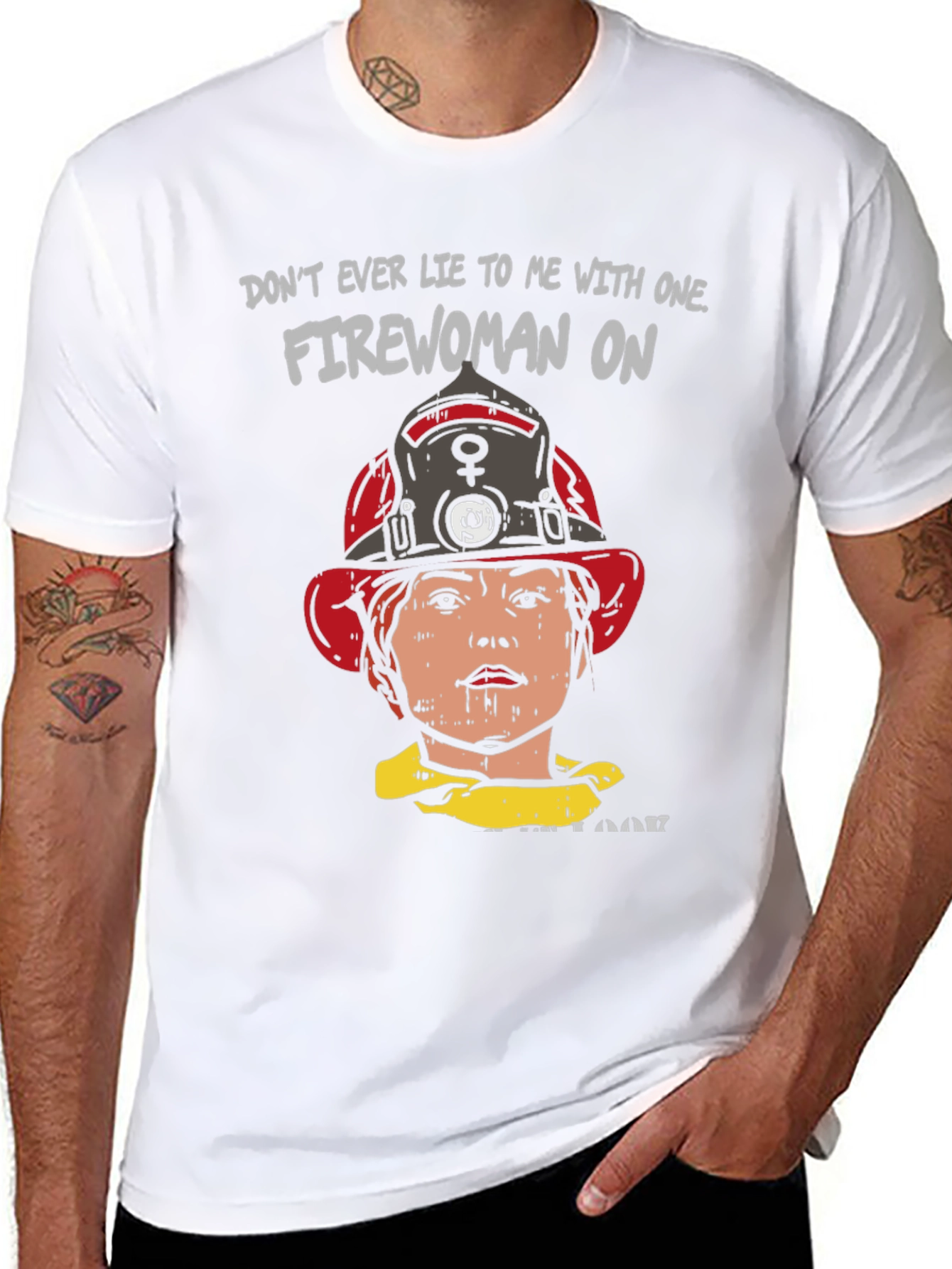 Firewoman Graphic Tee - Bold Statement T-Shirt