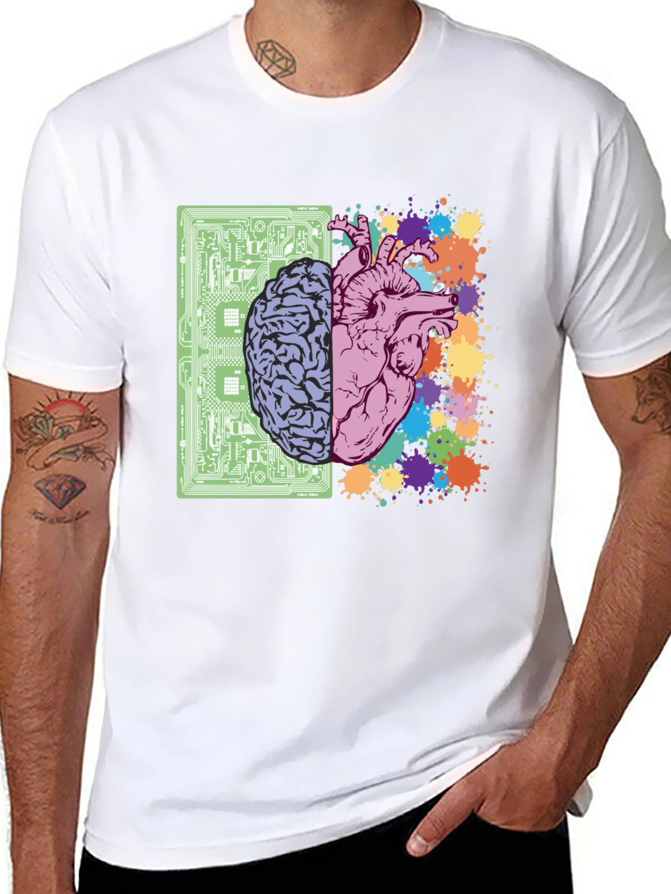Brain & Heart T-Shirt - Logic & Emotion Tee
