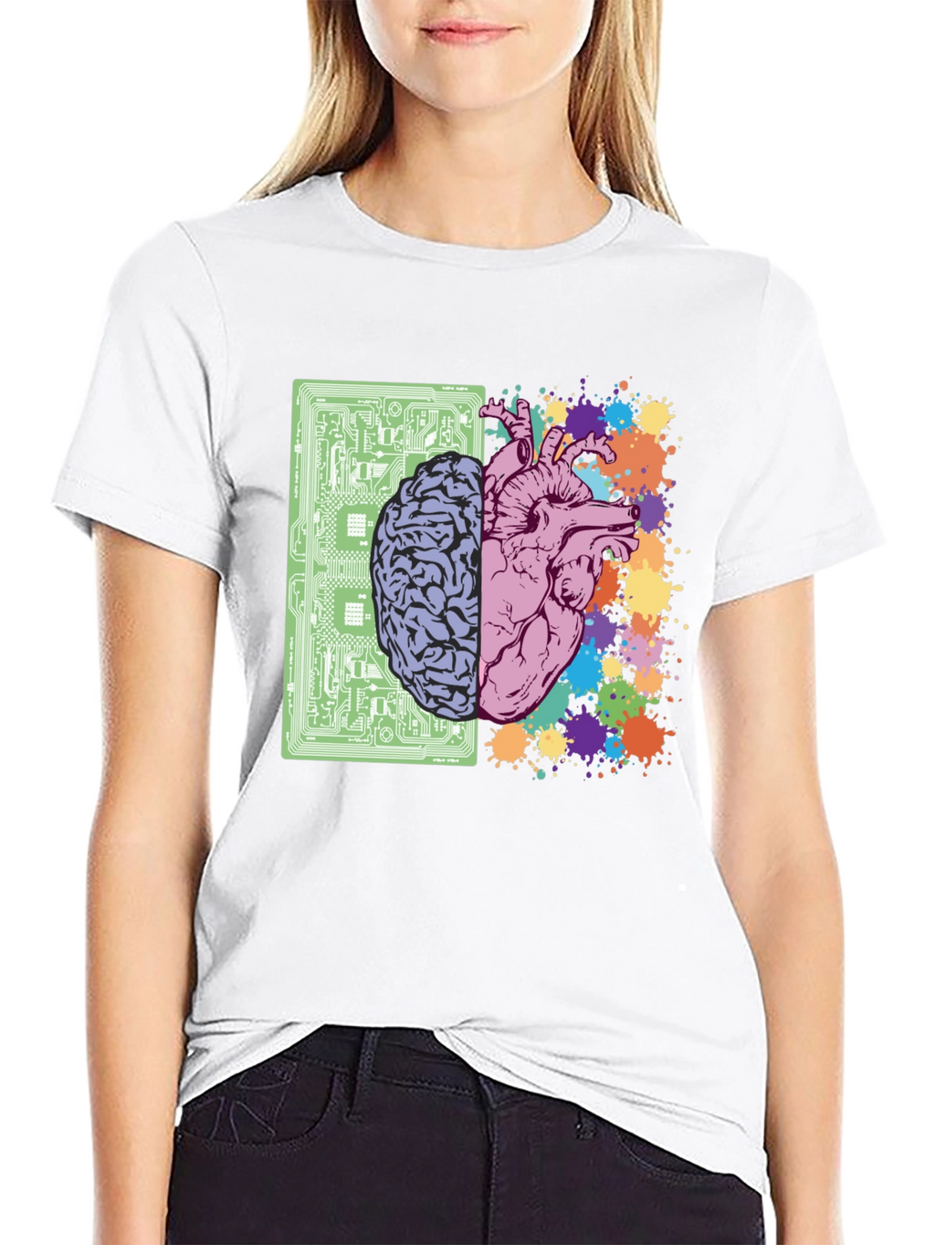 Brain & Heart T-Shirt - Logic & Emotion Tee