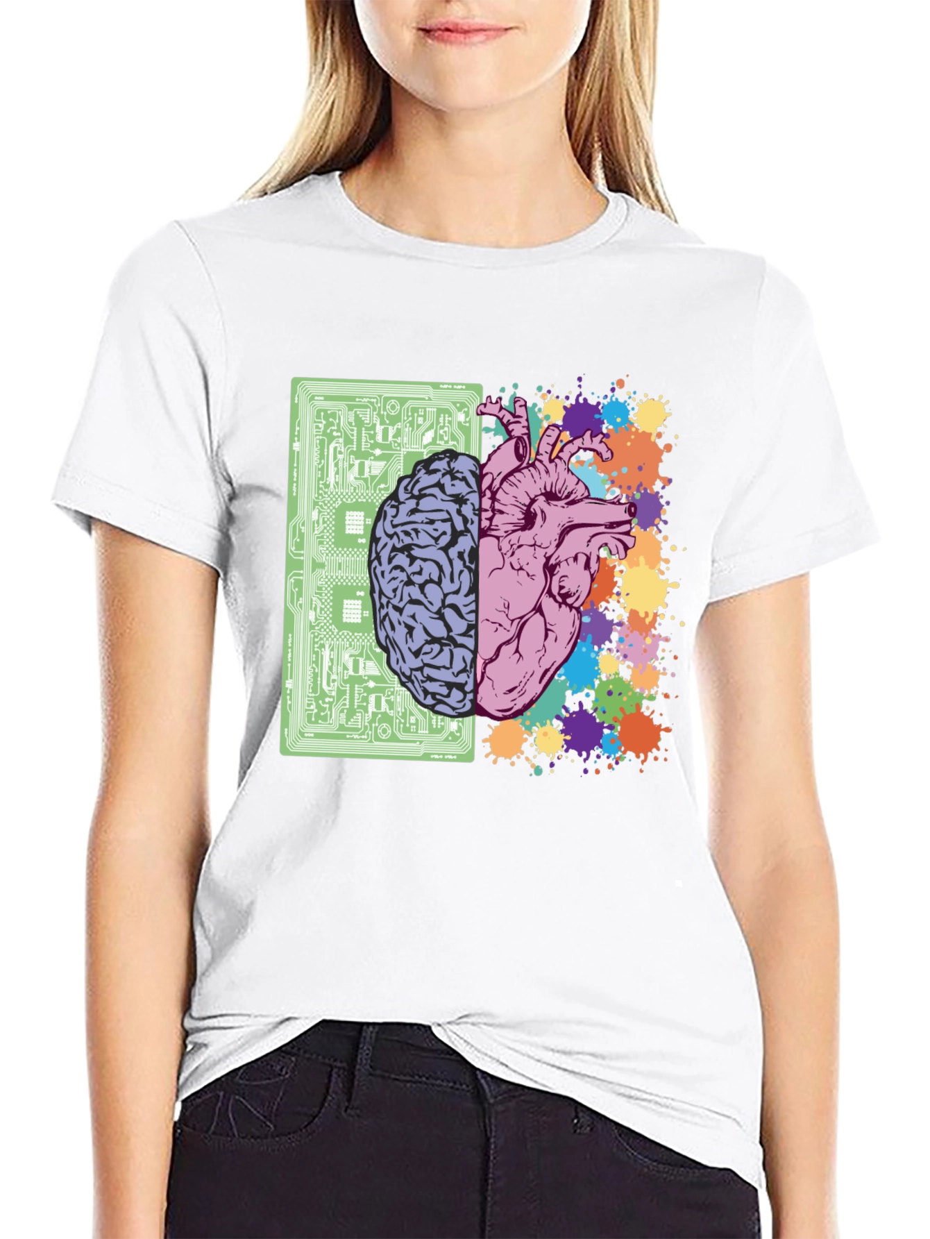 Brain & Heart T-Shirt - Logic & Emotion Tee