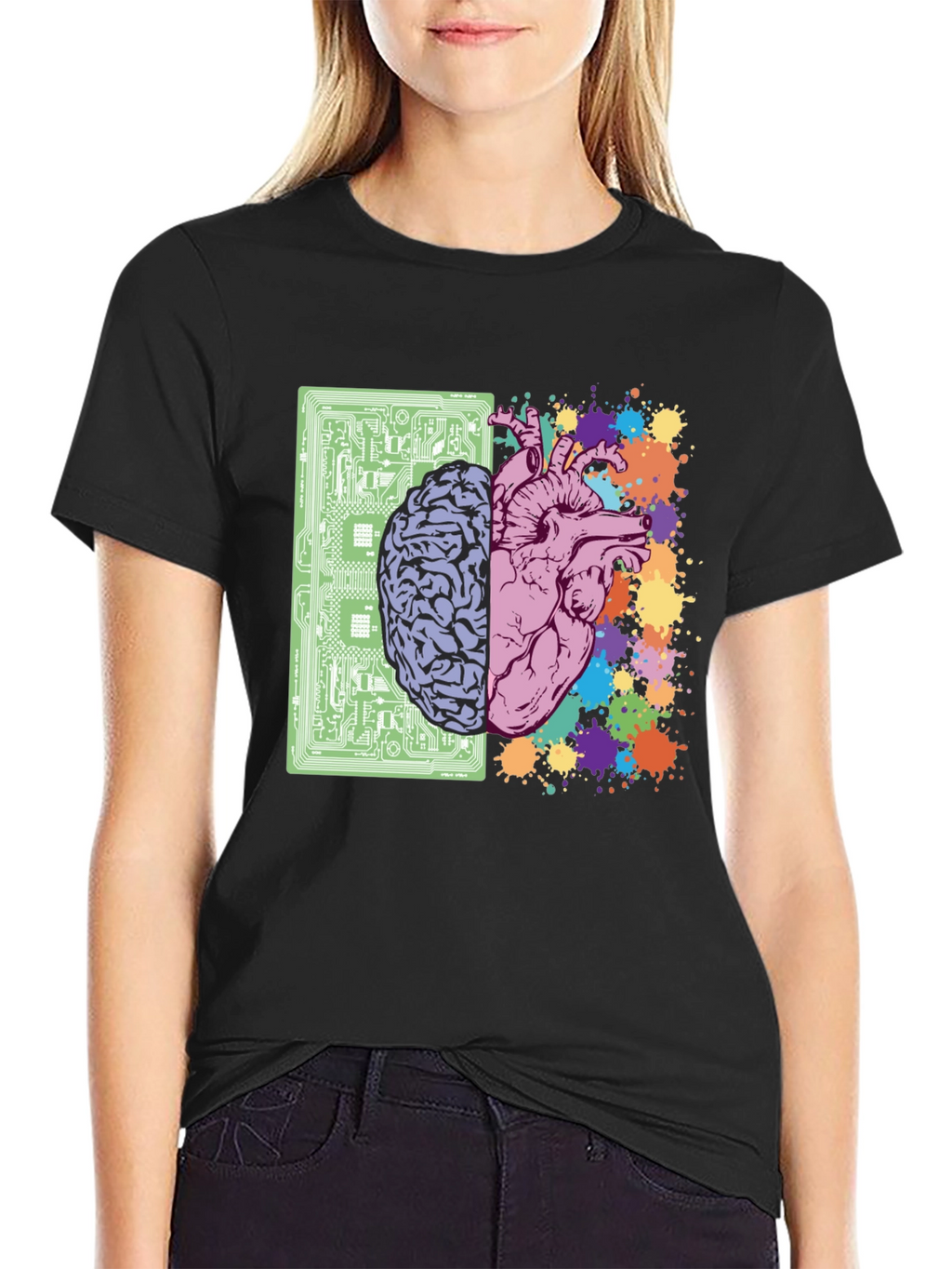 Brain & Heart T-Shirt - Logic & Emotion Tee