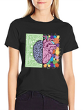 Brain & Heart T-Shirt - Logic & Emotion Tee
