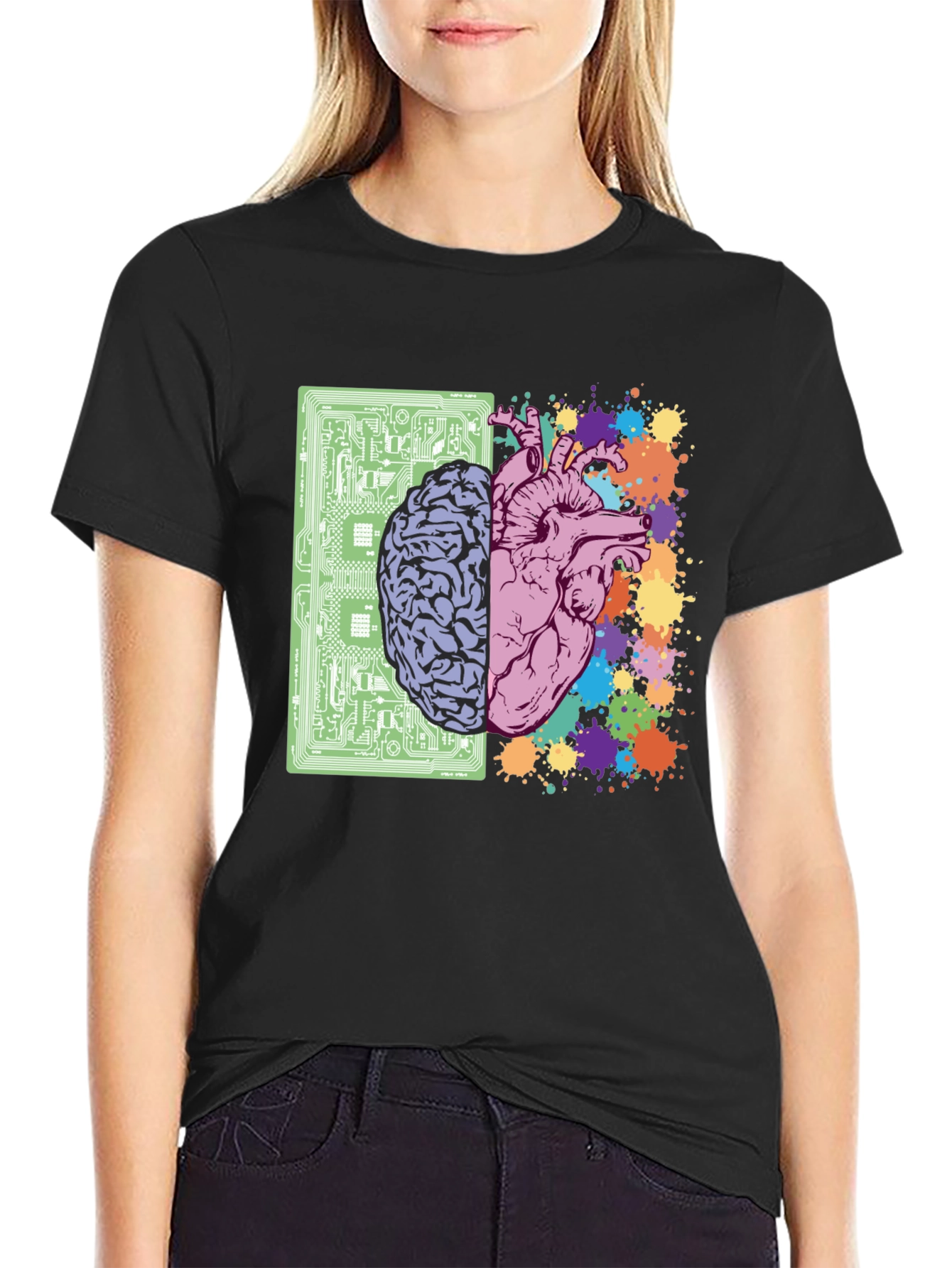 Brain & Heart T-Shirt - Logic & Emotion Tee