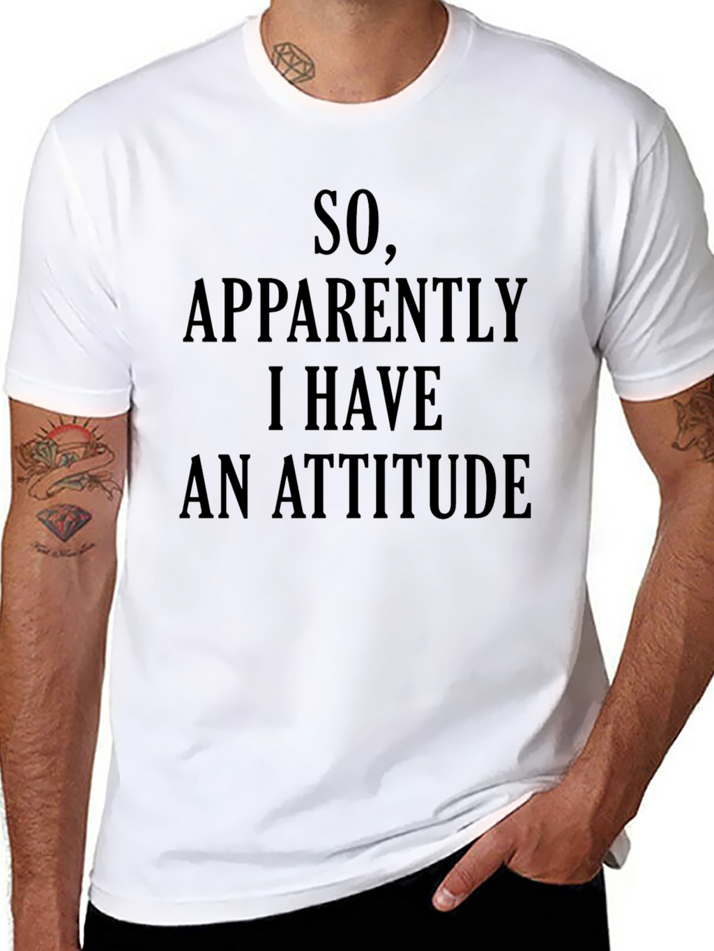 Funny Attitude Graphic T-Shirt - Black