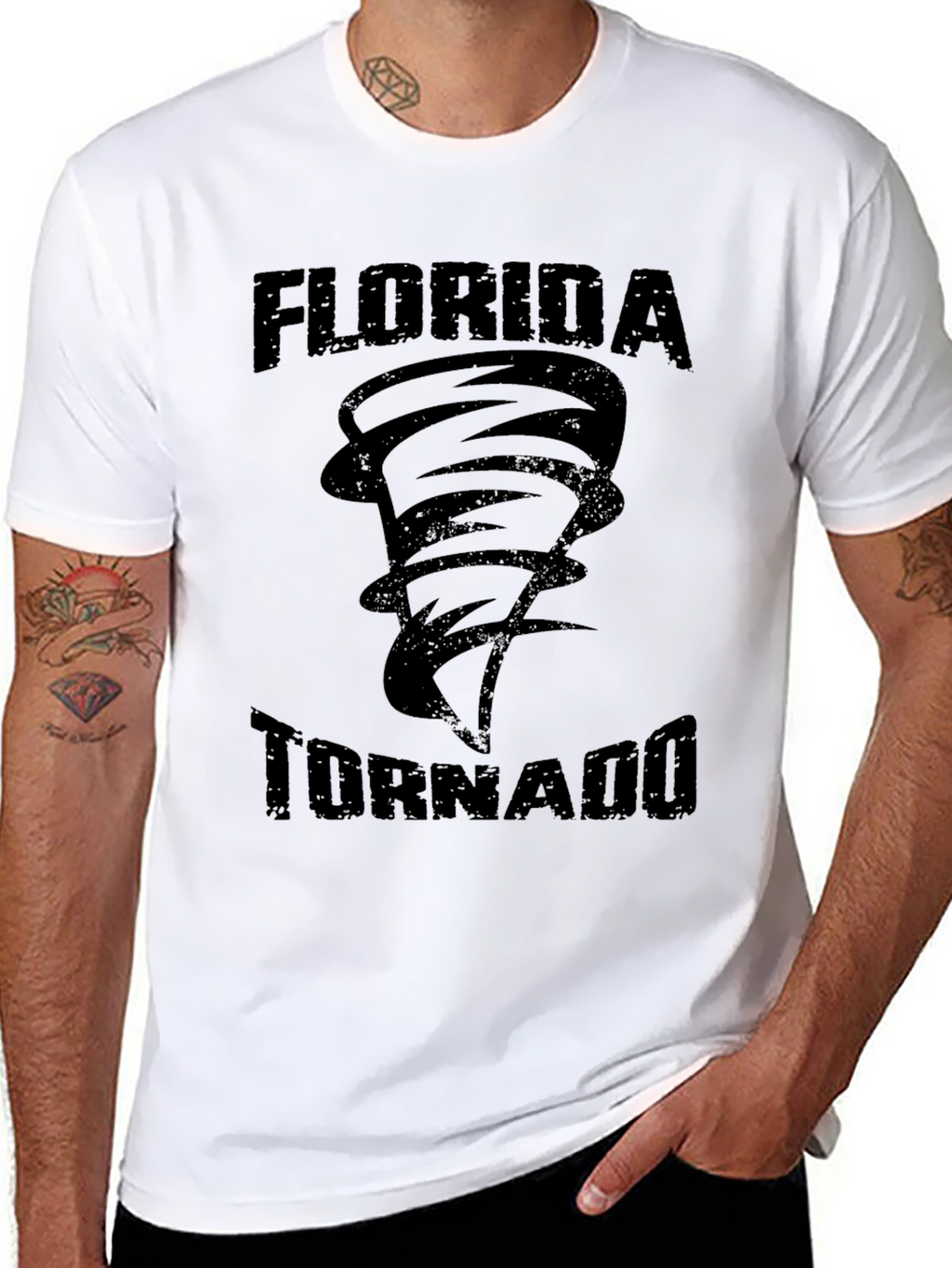 Florida Tornado Graphic T-Shirt - Black