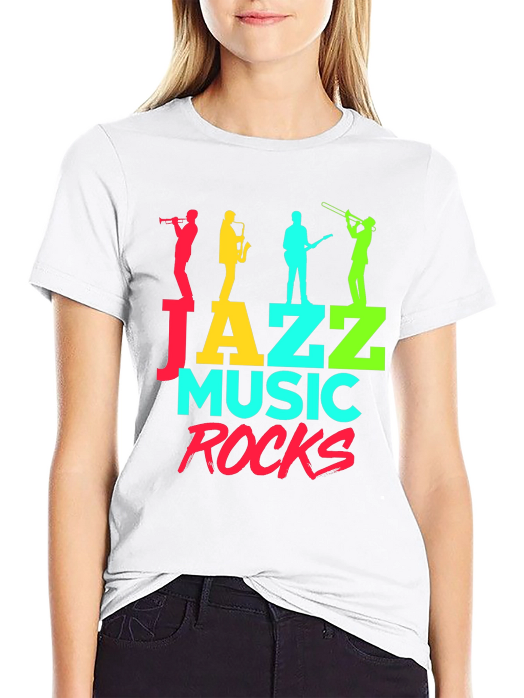 Jazz Music Rocks Graphic T-Shirt