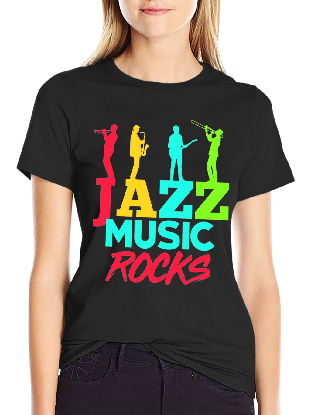 Jazz Music Rocks Graphic T-Shirt