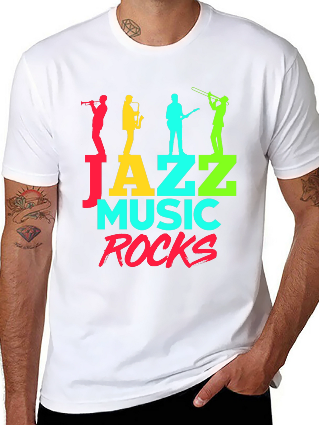Jazz Music Rocks Graphic T-Shirt