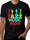 Jazz Music Rocks Graphic T-Shirt