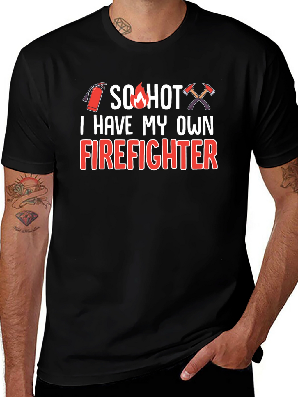 So Hot Firefighter Graphic T-Shirt