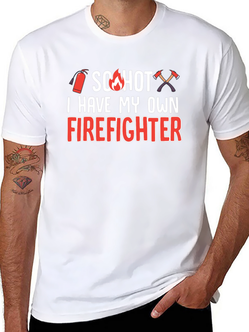So Hot Firefighter Graphic T-Shirt
