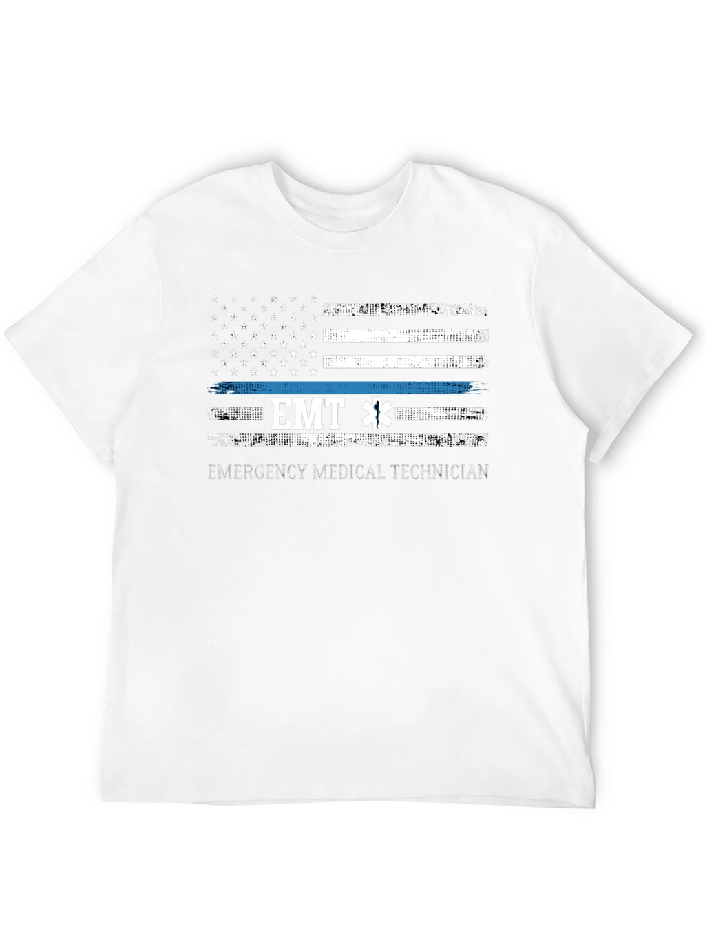 EMT Emergency Medical Technician American Flag T-Shirt