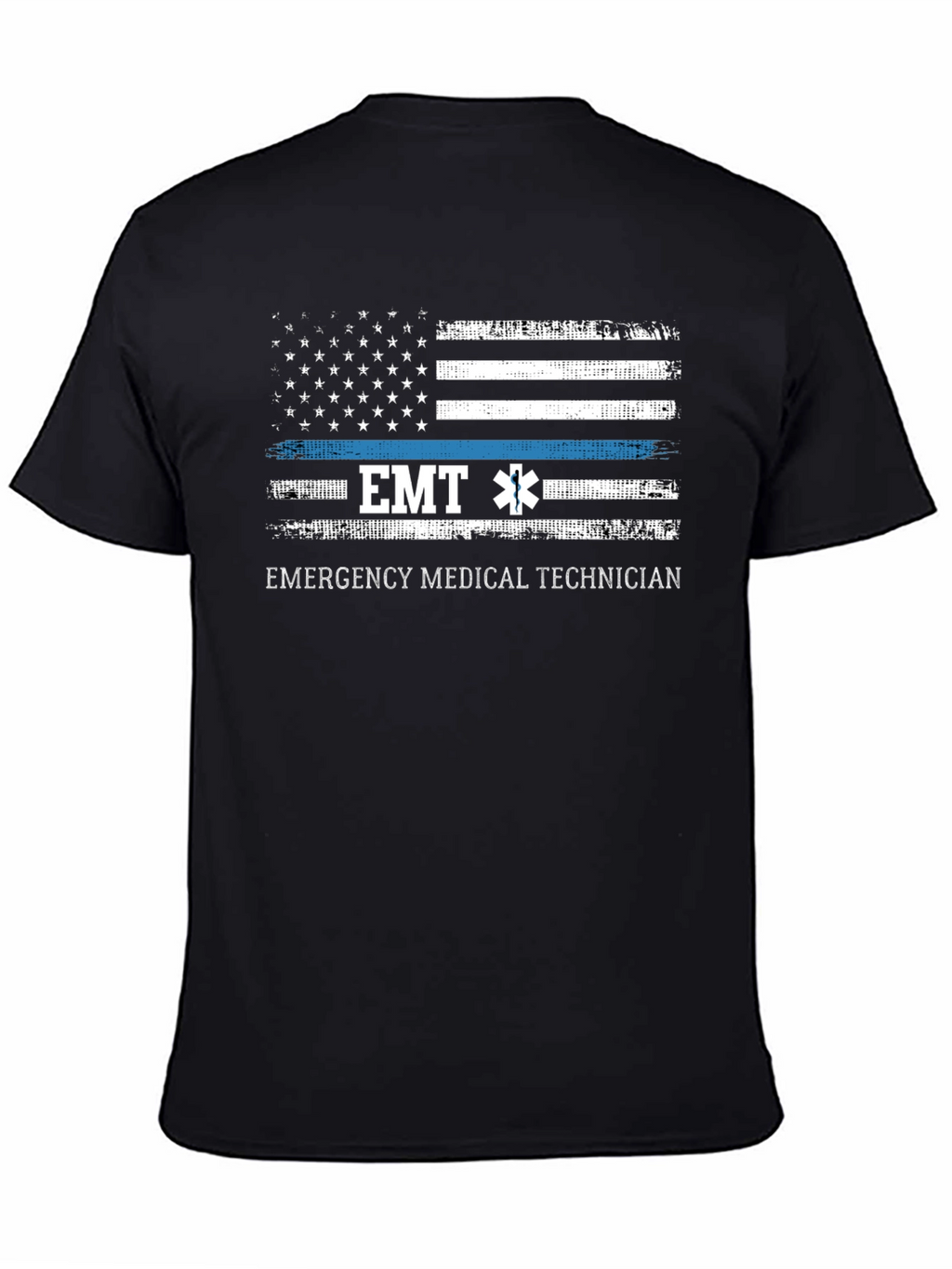 EMT Emergency Medical Technician American Flag T-Shirt