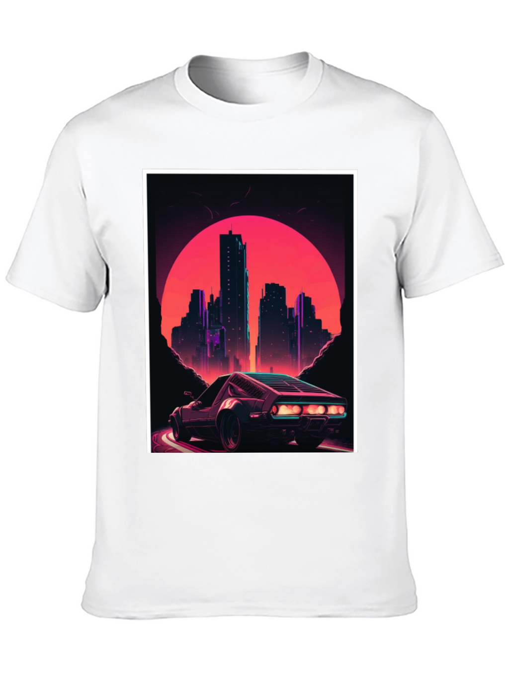 Retro Cityscape Car Graphic Tee