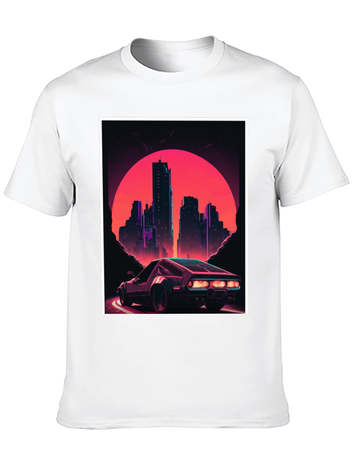 Retro Cityscape Car Graphic Tee