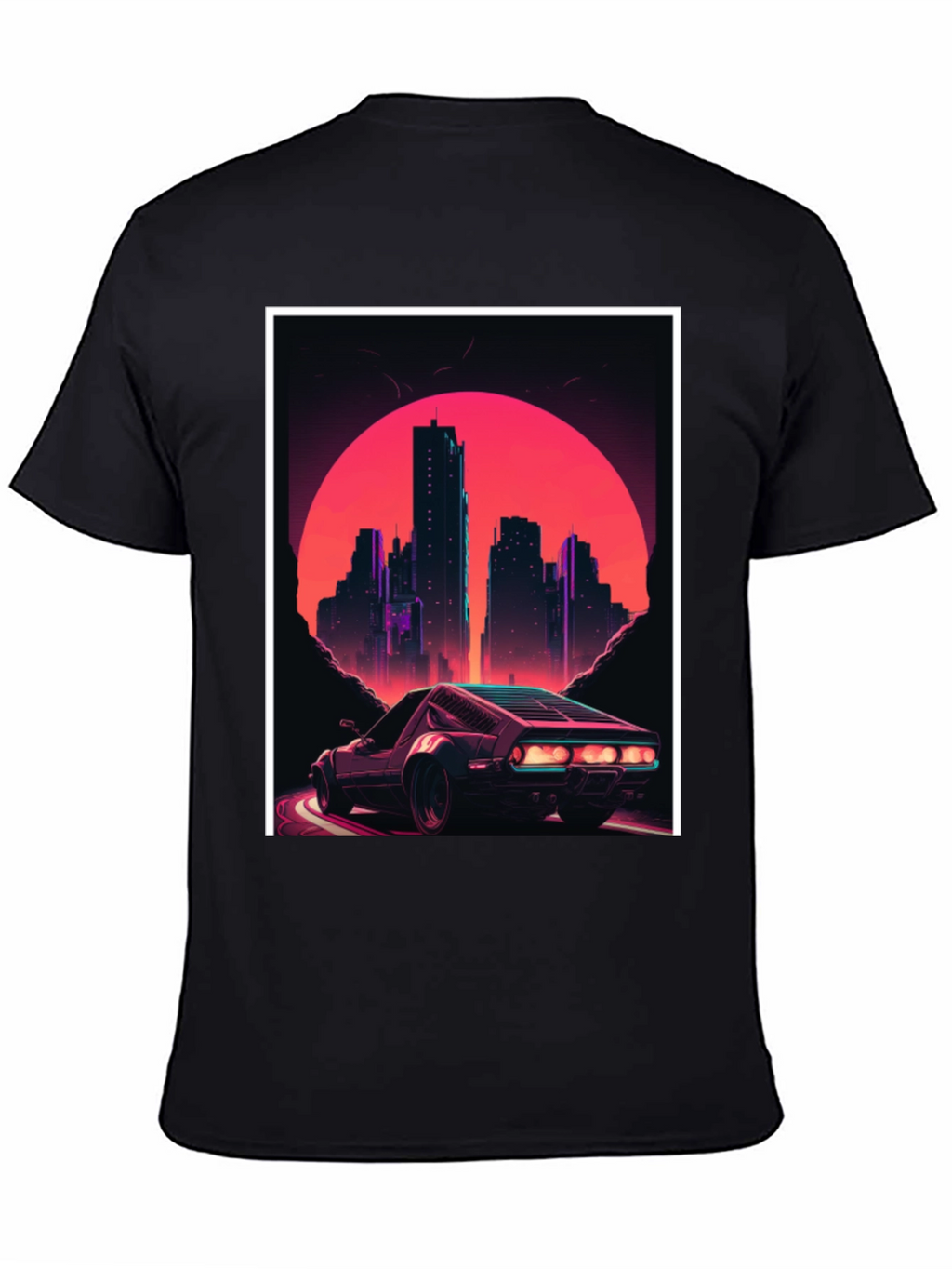 Retro Cityscape Car Graphic Tee
