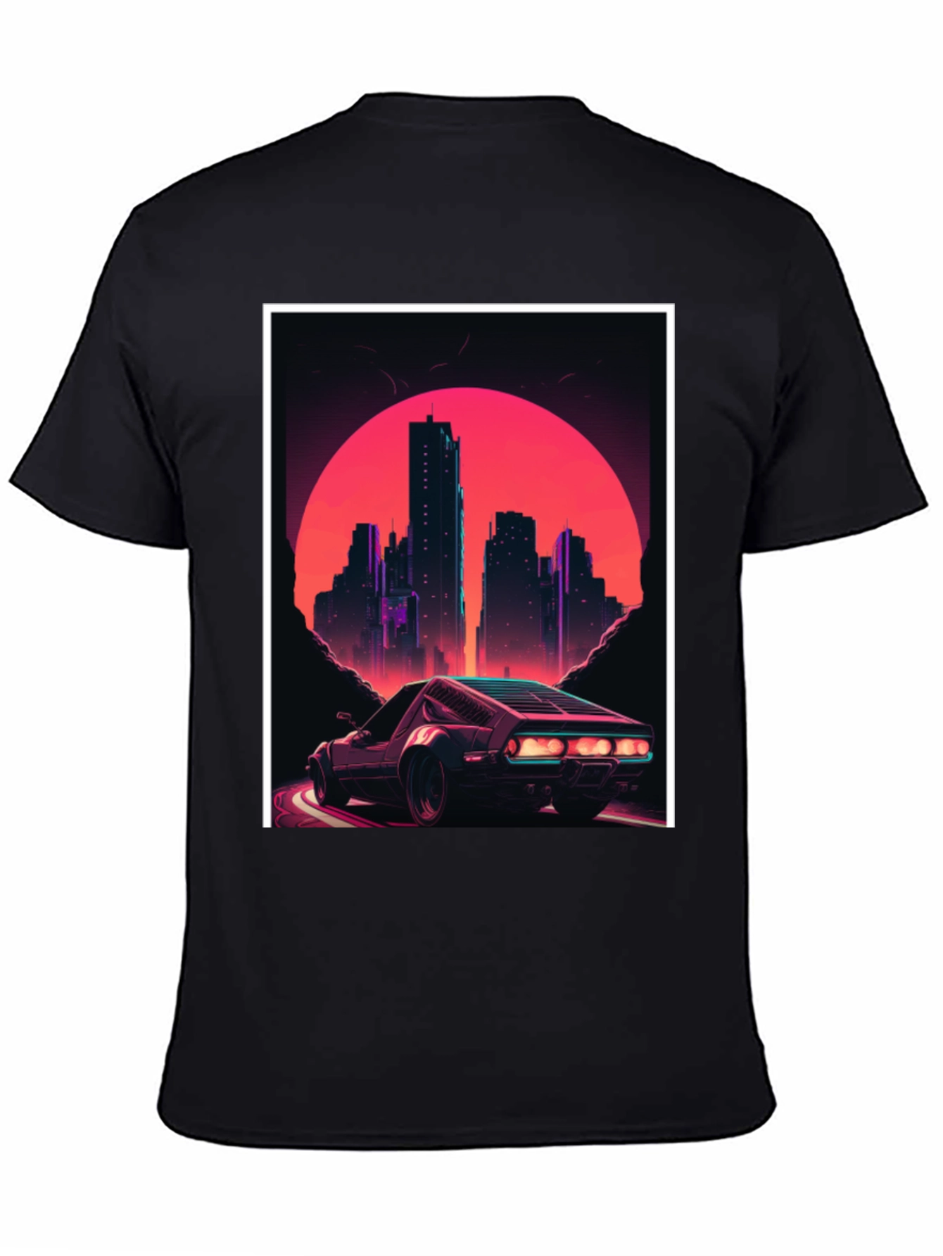 Retro Cityscape Car Graphic Tee